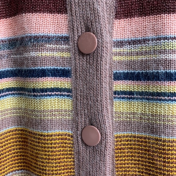 Missoni Sleeveless Striped Dusty Pink Wool Cardigan - Picture 5 of 14